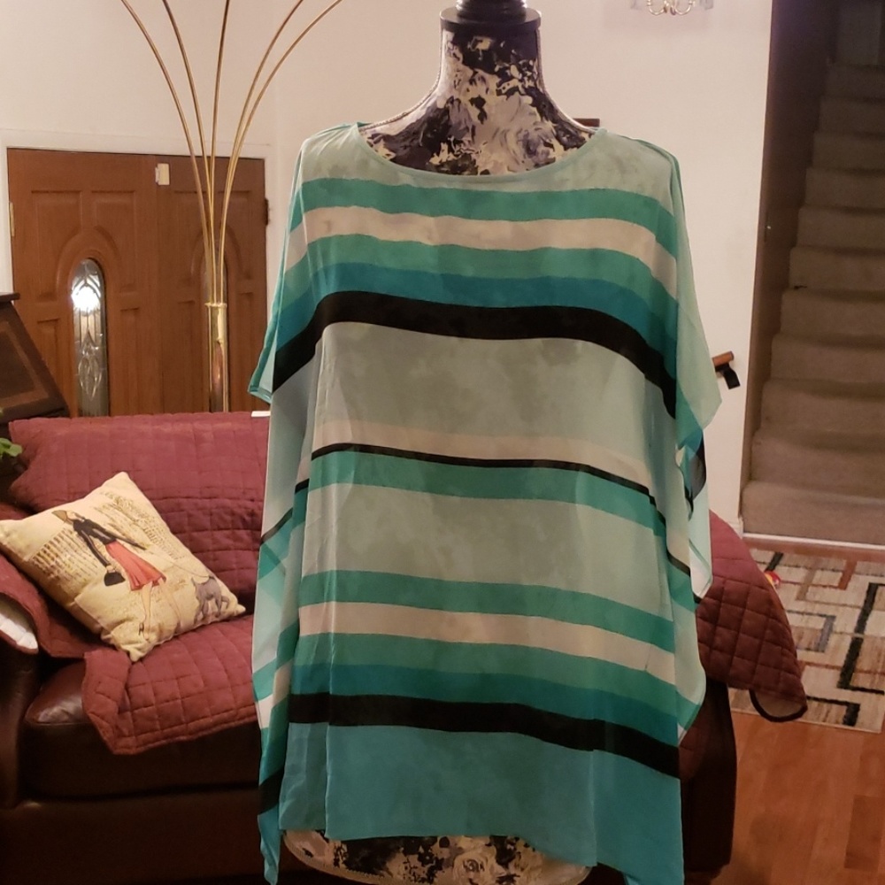 Michael Kors sheer batwing tunic